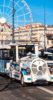 Hop on board Marseille’s tourist train for a fun guided tour of the iconic neighborhoods – Tour included with the Marseille Pass.
