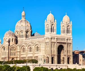 Visit the Cathedral de la Major, a masterpiece of Romanesque-Byzantine architecture near the Old Port – Entry and guided tour included with the Marseille Pass.